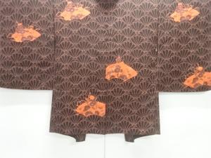 扇に梅模様羽織